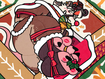 3_toes accidental_holly anthro bdsm bell blush bondage bound box butt claws clothing container digit_ring feet footwear freckled_face freckles fur hair holidays holly_(plant) in_box in_container jewelry kiss_mark male motion_lines piercing pink_tail plant red_nose reindeer_costume ribbon_bondage ribbons ring smile solo tail toe_claws toe_ring toeless_footwear toes tuft white_body white_fur patugh christmas american_opossum mammal marsupial 4:3 hi_res