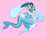 ambiguous_gender anthro butt fusion pokemon_fusion solo tail lopunana nintendo pokemon pokemon_infinite_fusion fan_character vaporunny_(japeal) eeveelution generation_1_pokemon generation_4_pokemon hybrid lopunny pokemon_(species) vaporeon absurd_res hi_res