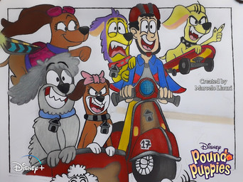 blue_clothing blue_jacket blue_topwear clothing female feral fur group jacket male motorcycle motorcycle_helmet purple_body purple_fur topwear vehicle marcelo_llauri hasbro pound_puppies pound_puppies_(2010) adrian_radcliffe cookie_(pound_puppies) lucky_(pound_puppies) niblet squirt_(pound_puppies) strudel boxer_(dog) bulldog canid canine canis chihuahua dachshund domestic_dog herding_dog human hunting_dog mammal mastiff molosser old_english_sheepdog pastoral_dog sheepdog toy_dog hi_res