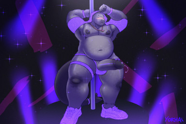 accessory anklet anthro big_penis blush bracelet chain clothing duke_(yokaisito) eyes_closed footwear furgonomics genitals glans hood jewelry legband light light_beam male overweight party penis pole shoes solo sparkles sparkling_clothing standing stripper_pole tail tail_accessory tailband thick_penis thighband thong underwear vein wardrobe_malfunction whiskers yokaisito yokhai aquatic mammal pinniped seal top_(disambiguation) 2024 3:2 absurd_res hi_res huge_filesize