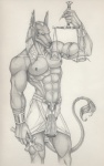 abs ankh anubian_jackal anubis anyae biceps canine clothing deity egyptian fur gauntlet jackal jewelry male monochrome muscles navel nipple_piercing nipples pecs piercing pose scale solo standing toned topless traditional_media
Rating: Questionable
Score: 2
User: Munkelzahn
Date: July 24, 2013