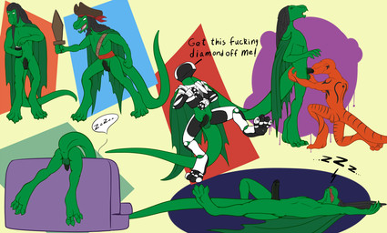 anthro anus armor backsack balls biped black_penis butt clothing dreadlocks duo erection eye_patch eyes_closed eyewear fellatio flaccid foreskin furniture genitals green_balls hat headgear headwear humanoid_genitalia humanoid_penis lying male melee_weapon membrane_(anatomy) membranous_wings nude open_mouth oral partially_retracted_foreskin penetration penile penis pirate profanity raised_tail sex simple_background sleeping smile sofa solo sound_effects sword tail teeth text tongue vowelless vowelless_sound_effect weapon wings zzz x231 modo_tu_(character) rain-grid_(character) lizard reptile scalie 2016 absurd_res digital_media_(artwork) english_text hi_res multiple_scenes