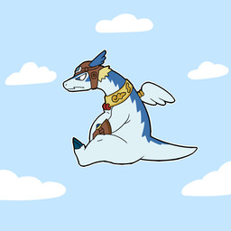 3_fingers anthro blue_body blue_eyes chibi clothing cloud eyewear eyewear_on_head feathered_wings feathers fingers gloves goggles goggles_on_head hair handwear male multicolored_body simple_background solo spinning tail two_tone_body white_body wings anonymous_artist legendz mythology shiron dragon mythological_creature mythological_scalie scalie windragon 1:1 2026 animated animated_gif loop short_playtime