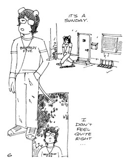 anthro bottomwear building clothed clothing earbuds electronics eyes_closed eyewear footwear gender_dysphoria glasses hair half-closed_eyes headphones house male narrowed_eyes page_number pants round_ears shirt shoes simple_background solo standing t-shirt tail text topwear walking wearing_glasses white_background gaydottiff ben_folds_five ash_(gaydottiff) mammal mouse murid murine rodent 2024 black_and_white comic english_text hi_res monochrome