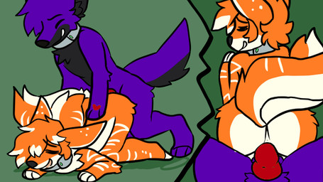 ambiguous_gender anal anal_penetration animal_genitalia animal_penis animated_gif anthro anthro_on_anthro anthro_penetrated anthro_penetrating anthro_penetrating_anthro balls canine_genitalia canine_penis clothing collar collar_only doggystyle drone duo from_behind_position genitals knot latex male male/male male_penetrated male_penetrating male_penetrating_male melting nude penetration penile penile_penetration penis sex simple_background suit transformation captaincronus litho_(lithovulpes) vulthrin canid canine mammal 16:9 2d_animation animated sequence short_playtime widescreen