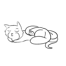 ambiguous_gender cuddling duo eyes_closed female feral happy hug love simple_background smile white_background unknown_artist domestic_cat felid feline felis mammal reptile scalie snake 1:1 monochrome source_request