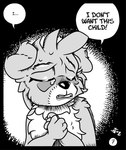 anthro bodily_fluids crying dialogue female hands_together looking_away sad screencap_edit solo tears text borba str8aura-no-not-that-one third-party_edit housepets! tarot_(housepets!) canid canine canis domestic_dog mammal pomeranian spitz comic english_text monochrome