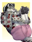 clothing feet foot_focus hair long_hair male paws solo underwear tyrartist umbrose felid mammal pantherine snow_leopard 3:4 absurd_res hi_res