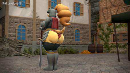 anthro armor big_breasts big_butt breasts butt clothed clothing duo female fur gloves hair handwear headgear helmet huge_butt humiliation kancho short_stack sound_effects thick_thighs underwear wide_hips skunkdude13 amelia_steelheart piko_(simplifypm) canid canine canis domestic_dog kobold mammal reptile scalie 3d_(artwork) 3d_animation animated digital_media_(artwork) hi_res short_playtime sound source_filmmaker_(artwork) webm