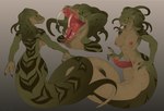 anthro apode areola breasts claws genitals gynomorph intersex legless nipples non-mammal_breasts open_mouth penis serpentine solo teeth tongue kaerufrog draikana_(rak-sasha) draconcopode naga reptile scalie snake 2022 digital_media_(artwork)