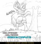 2018 abdominal_bulge anthro avian belly big_belly big_butt bird black_and_white bodily_noises breasts butt comic detailed_background digestion digital_media_(artwork) english_text eyes_closed fan_character fangs fearow feathers female female_(lore) fidchellvore gaping_mouth generation_1_pokemon generation_4_pokemon group hashtag heart_symbol held_up held_upside_down highlighted_text hildegard_(fidchellvore) id_number imminent_vore lucario monochrome motion_lines nintendo number open_mouth oral_vore outside plant pokemon pokemon_(species) raised_tail rumbling_stomach soft_vore sound_effects spearow swallowing tail tail_feathers teeth text text_emphasis tongue tongue_out tree vore