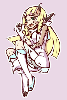 2_toes 3_fingers arm_tuft blonde_hair bodily_fluids braided_hair brown_body brown_fur claws clothed clothing crying dress fangs feet female finger_claws fingers floor footwear fur fur_growth green_eyes growth hair hoodie kneeling leaning_on_wall long_hair looking_at_self lying mid_transformation neck_tuft open_mouth outline pained_expression paws pink_background pointy_ears prick_ears sad scared sharp_teeth shoes simple_background sitting snout solo species_transformation tail tail_between_legs tail_growth tan_body tan_fur tears teeth toe_claws toes topwear torn_clothing transformation tuft white_body white_fur shio_inu nintendo pokemon lillie_(pokemon) canid canine generation_7_pokemon human lycanroc mammal midday_lycanroc pokemon_(species) 2018 2:3 digital_drawing_(artwork) digital_media_(artwork) sketch unavailable_at_source unfinished