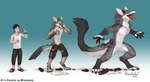 after_transformation anthro big_tail black_body black_fur bottomwear claws clothes_rip clothing confusion exclamation_point feet fingerless_(marking) fluffy fluffy_tail footwear fur fur_growth grey_body grey_fur growth human_to_anthro male markings mid_transformation monochromatic_fur multicolored_body multicolored_fur navel nude open_mouth pants riped_pants sandals scatered_cloth shocked shoes simple_background sleeveless_shirt slippers solo species_transformation standing stripes surprised_expression tail tank teal_eyes text thick_tail toeless_(marking) transformation transformation_sequence vehicle white_background white_body white_fur thanshuhai mythology rikkun dragon drazerk furred_dragon furred_scalie human hybrid mammal mythological_creature mythological_scalie scalie sergal 2024 colored digital_media_(artwork) english_text hi_res signature