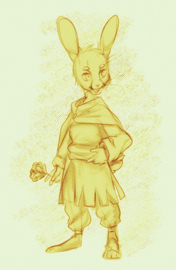 anthro barefoot feet flower hand_on_side male medieval medieval_clothing plant rose_(flower) smile solo young young_male wanderertamplior redwall tales_from_valmeridia sir_cordiale hare lagomorph leporid mammal absurd_res hi_res portrait sketch