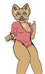 anthro beckoning blush blush_lines body_blush breasts cheek_tuft claws clothed clothing clothing_lift facial_tuft female finger_claws gesture heart_eyes heart_symbol hoodie inner_ear_fluff knock-kneed looking_at_viewer owo pussy_blush showing_chest showing_leg side_boob smile solo tongue tongue_out topwear tuft whammy.draws canid canine canis domestic_dog mammal