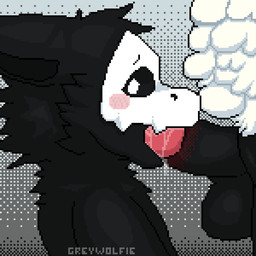 anthro anthro_on_anthro anthro_penetrated anthro_penetrating anthro_penetrating_anthro blush blush_lines bodily_fluids duo fellatio fur genitals male male/male oral penetration penile penis saliva saliva_on_penis sex wool_(fur) greywolfie changed_(video_game) puro_(changed) bovid caprine goo_creature mammal sheep 1:1 2023 animated hi_res no_sound
