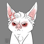 angry cross-popping_vein feral feralized fur male red_eyes solo white_body white_fur onehandedbndt baldur's_gate baldur's_gate_3 bioware electronic_arts larian_studios astarion_(baldur's_gate) batstarion bat leaf-nosed_bat mammal microbat vampire_bat yangochiropteran 1:1