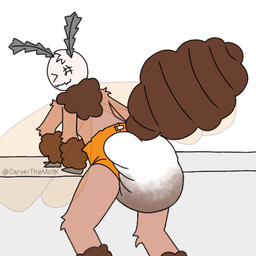 1_eye 4_arms ankle_tuft antennae_(anatomy) anthro arm_tuft arthropod_abdomen back_wings bent_over butt clothed clothing diaper facial_scar feces leaning leaning_forward leg_tuft male multi_arm multi_limb neck_tuft orange_diaper orange_eyes pooping presenting presenting_diaper presenting_hindquarters rear_view relieved scar simple_background soiled_diaper soiling soiling_bottomwear soiling_diaper solo sound_effects tan_body text tuft unclean_diaper used_diaper using_diaper wearing_diaper wings x3 carverthemoth sound_warning carver_(carverthemoth) arthropod insect lepidopteran moth 1:1 2026 animated artist_name colored digital_drawing_(artwork) digital_media_(artwork) frame_by_frame portrait short_playtime signature sound video watermark