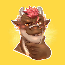 abstract_background anthro bite biting_lip biting_own_lip brown_body front_view hair horn looking_at_viewer male male_anthro narrowed_eyes red_eyes red_hair self_bite short_hair solo tan_body thinking_pose white_horn johnthelewd_art mythology dragon mythological_creature mythological_scalie scalie headshot_portrait hi_res portrait