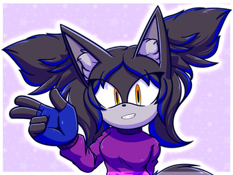 blue_clothing blue_gloves blue_handwear clothing female fingerless_gloves fluffy fluffy_hair fur gloves grey_body grey_fur hair handwear inner_ear_fluff ponytail purple_clothing purple_sweater purple_topwear short_hair simple_background solo star sweater topwear tuft yellow_eyes xxkenthewolfxx sega sonic_the_hedgehog_(series) fan_character canid canine mammal absurd_res blue_and_grey half-length_portrait hi_res monochrome portrait