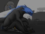 animal_genitalia anthro bodily_fluids cum cum_drip cum_inside cumshot deep_penetration dripping duo ejaculation feral feral_penetrating genital_fluids genitals knot knotted_penis knotting male male/male penetration penis saliva saliva_string sex size_difference tapering_penis tongue tongue_out corvidtree mythology rain_world videocult slayer_(corvidtree) dragon lizard mythological_creature mythological_scalie reptile scalie slugcat hi_res