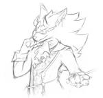 cosplay cravat eyewear glasses horn male solo iudexkoo judicatorkoo ace_attorney capcom lifewonders tokyo_afterschool_summoners bael_(tas) canid canine canis demon jackal mammal low_res monochrome sketch