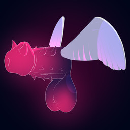 balls circumcised disembodied_penis erection feathered_wings feathers genitals glans glowing glowing_balls glowing_genitalia glowing_penis gradient_balls gradient_penis male penis pink_balls pink_glans pink_penis purple_balls purple_penis solo spiked_penis spikes spikes_(anatomy) white_wings winged_penis wings awsmgmer 1:1 absurd_res hi_res signature