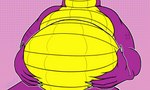 anthro belly belly_grab belly_jiggle belly_scales jiggling male obese overweight purple_body purple_scales scales sitting solo yellow_belly yellow_body yellow_scales g3xa octariax alligator alligatorid crocodilian reptile scalie hi_res