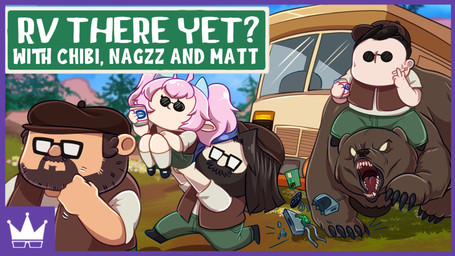 5_fingers 5_toes ambiguous_feral ambiguous_gender bangs beard bent_arm beverage beverage_can black_claws black_clothing black_eyewear black_footwear black_glasses black_hair black_nose black_shoes black_sunglasses blue_highlights blue_horn blue_sky border bottomwear brown_beard brown_body brown_clothing brown_facial_hair brown_fur brown_hair brown_hat brown_headwear brown_mustache brown_topwear brown_vest carrying_another cigarette claws clothed clothed_female clothed_human clothed_humanoid clothed_male clothing controller day destruction empty_eyes eyelashes eyewear facial_hair feet female female_humanoid feral fingers fist footwear forest fully_clothed fully_clothed_female fully_clothed_human fully_clothed_humanoid fully_clothed_male fur glasses green_bottomwear green_clothing green_pants green_skirt group hair hat headgear headwear highlights_(coloring) holding_beer holding_beverage holding_cigarette holding_object horn humanoid_pointy_ears larger_ambiguous larger_feral light logo male male_human medium_hair midair motion_lines mouthless multicolored_hair mustache pants pigtails pink_hair plant pockets pointy_ears purple_border recreational_vehicle rectangular_glasses red_tongue remote_control riding rock running_away shirt short_hair size_difference skirt sky smaller_female smaller_humanoid smaller_male socks sunglasses tan_body tan_skin text title title_card toe_claws toes tongue topwear tree two_tone_hair vest white_clothing white_footwear white_shirt white_socks white_topwear youtube_thumbnail gaelfox real_world rv_there_yet? vtuber chibidoki matthew_bragg nagzz ray_narvaez_jr. bear brown_bear horned_humanoid human humanoid mammal ursine 16:9 2025 colored digital_drawing_(artwork) digital_media_(artwork) english_description english_text hi_res lighting shaded widescreen