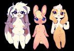 absurd_res alpha_channel breasts cassie_the_rabbit_(flipside) female fiona_the_rabbit_(flipside) flipside ginger_the_rabbit_(flipside) hi_res lagomorph leporid mammal nude rabbit sibling_(lore) sister_(lore) sisters_(lore)