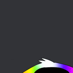 ambiguous_gender anthro blep cartoon_eyes grey_background hair multicolored_hair rainbow_hair simple_background solo tongue tongue_out toony kentrl-z domestic_cat felid feline felis mammal 1:1 2d_animation animated frame_by_frame