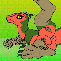 big_teats brown_nipples claws crotch_breasts feather_hair feathers feet female feral genitals gradient_background green_background green_body green_feathers nipples pseudo_hair red_underbelly simple_background solo spread_legs spreading tan_claws tan_feet teats text vulva yellow_eyes therealmessyroomguy1 capcom monster_hunter bird_wyvern maccao 1:1 english_text hi_res
