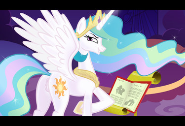 anatomically_correct anatomically_correct_genitalia anatomically_correct_vulva animal_genitalia animal_vulva anus bedroom_eyes black_bars book butt cutie_mark equine_genitalia equine_vulva eyelashes feathered_wings feathers female feral genitals hair half-closed_eyes horn long_hair looking_at_viewer looking_back multicolored_hair narrowed_eyes naughty_face princess purple_eyes royalty scroll seductive smile solo sun tail tail_anus vulva white_body white_feathers wing_boner wings paint34 friendship_is_magic hasbro my_little_pony mythology princess_celestia_(mlp) equid equine mammal mythological_creature mythological_equine winged_unicorn letterbox