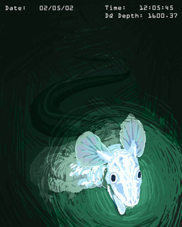 big_eyes blue_body deep_sea female feral fin frill_(anatomy) gills light photo scales sea sharp_teeth small_arms solo teeth water thathareboy mythology aquatic dragon fish mythological_creature mythological_scalie reptile scalie snake 4:5 hi_res