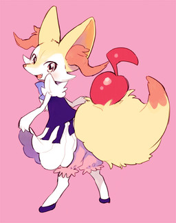 3_fingers ambiguous_anthro ambiguous_gender anthro arm_tuft big_tail biped bloomers blue_clothing blue_dress blue_footwear blue_shoes blush bottomwear bow_ribbon butt cheek_tuft chest_tuft clothed clothed_ambiguous clothed_anthro clothing clothing_lift cute_fangs digitigrade dipstick_tail dress dress_lift facial_tuft fangs fingers fluffy fluffy_tail footwear fur inner_ear_fluff legwear looking_at_viewer looking_back looking_back_at_viewer markings multicolored_body multicolored_fur open_mouth open_smile orange_body orange_eyes orange_fur orange_nose orange_tail pink_background pink_bloomers pointy_ears prick_ears rear_view shoes shoulder_tuft simple_background smile snout solo standing stockings tail tail_markings teeth three-quarter_view tuft two_tone_tail white_body white_clothing white_dress white_fur white_legwear white_stockings yellow_body yellow_fur yellow_tail amezawa_koma nintendo pokemon braixen canid generation_6_pokemon mammal pokemon_(species) 2015 digital_drawing_(artwork) digital_media_(artwork) full-length_portrait japanese_description portrait translated_description female_(lore)