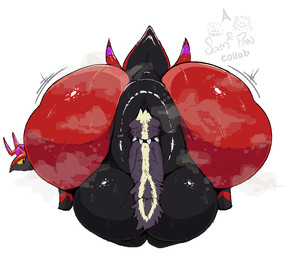 anthro anus balls big_anus big_balls big_butt bodily_fluids butt carapace collar duo excessive_musk face_in_anus face_in_ass feral fluffy fluffy_tail forced fur genitals glistening glistening_body horn huge_anus huge_balls huge_butt hyper hyper_anus hyper_butt looking_back male male/male musk puffy_anus purple_body purple_fur questionable_consent separated_balls size_difference spiked_collar spikes squish sweat sweaty_anus sweaty_balls sweaty_butt sweaty_genitalia tail white_body white_fur wobbling cakedupdwagon motleymephitid nintendo pokemon baal_(motleymephitid) generation_5_pokemon mammal mephitid pokemon_(species) scolipede skunk artist_collaboration shaded