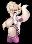 alternative_fashion anthro bodily_fluids breasts clothed clothing female genital_fluids gyaru j-fashion lingerie looking_at_viewer nipples onee_gyaru simple_background smile solo transparent_background vaginal_fluids y2k_(fashion) xenthyl foxie_fang canid canine mammal 2014 alpha_channel digital_media_(artwork)