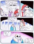 aftertale animated_skeleton anthro bone boss_monster_(undertale) bovid caprine clothed clothing comic dialogue english_text eye_patch eyewear female fish group loverofpiggies male mammal marine papyrus_(undertale) sans_(undertale) skeleton teeth text toriel undead undertale undertale_(series) undyne