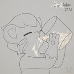 ambiguous_gender anthro bodily_fluids cum cum_container cum_in_mouth cum_inside drinking drinking_cum erection excessive_cum excessive_genital_fluids genital_fluids solo jonatanm luxro lewxen mammal 1:1 hi_res