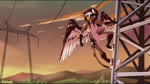 anthro black_bars female outside solo wings aternoir mythology fallyn avian gryphon mammal mythological_avian mythological_creature 16:9 2018 2d_animation animated digital_media_(artwork) hi_res letterbox loop no_sound short_playtime webm widescreen