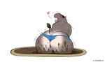 2017 ahegao anthro big_butt blush bodily_fluids brown_hair butt butt_expansion clothing common_hippopotamus expansion eyes_closed female genital_fluids genitals gillpanda grey_body grey_skin growth hair heart_symbol hi_res hippopotamid huge_butt human human_to_anthro looking_pleasured mammal messy mud orgasm pussy saliva sharp_teeth simple_background slightly_chubby solo species_transformation tail tail_growth teeth thick_thighs torn_clothing transformation vaginal_fluids varky weight_gain wide_hips