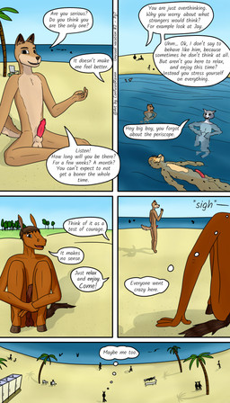 3_fingers 3_toes adolescent anatomically_correct anatomically_correct_genitalia anatomically_correct_penis animal_genitalia animal_penis anthro ball balls beach black_eyes brown_body brown_fur brown_hair building butt canine_genitalia canine_penis casual_erection casual_exposure casual_nudity chair cheek_tuft chest_tuft countershade_face countershade_torso countershading covering covering_crotch covering_erection covering_penis darkened_balls darkened_genitalia darkened_sheath dialogue embarrassed equine_genitalia equine_penis erection exhibitionism eyebrows facial_markings facial_tuft feet feline_genitalia feline_penis female fingers fur furniture genitals group hair half-erect head_markings hooves inner_ear_fluff lock lounge_chair lounging male male_anthro markings multicolored_body multicolored_fur nude nude_anthro nude_beach nude_male on_ground open_mouth palm_tree partially_submerged penis penis_tip plant public public_erection public_nudity retracted_sheath sand sea seaside sheath shower_head skinny_dipping smile speech_bubble spots spotted_body spotted_fur spotted_markings spotted_tail swimming tail tail_markings tan_body tan_fur teeth text thought_bubble toes tongue tree tuft two_tone_body two_tone_fur unwanted_erection water young young_anthro young_male confusedraven dave_(confusedraven) jay_(confusedraven) sam_(confusedraven) bear canid canine canis cheetah domestic_dog equid equine felid feline horse lagomorph mammal procyonid raccoon 4:7 absurd_res comic english_text hi_res multiple_scenes