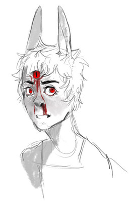 3_eyes alternate_species blood blood_on_face bodily_fluids clothed clothing eyebrows eyelashes female hair humanoid_face humanoidized multi_eye nosebleed red_eyes short_hair simple_background solo white_background seasaltinecrackers ruby_quest ruby_(rq) animal_humanoid humanoid lagomorph lagomorph_humanoid leporid_humanoid mammal mammal_humanoid rabbit_humanoid 2014 bust_portrait digital_drawing_(artwork) digital_media_(artwork) portrait spot_color