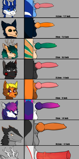 animal_genitalia animal_penis anthro balls bone chart dick_chart equine_genitalia equine_penis genitals group humanoid_genitalia humanoid_penis knot male male/male penis penis_chart size_difference skull skull_head mr-lolig mythology penis_lineup canid canine deer domestic_cat dragon felid feline felis fox mammal mythological_creature mythological_scalie pantherine scalie sergal tiger absurd_res hi_res
