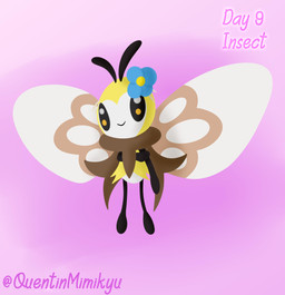 anthro female flower plant solo stick_calves stick_legs stick_limbs stick_thighs thin_calves thin_legs thin_thighs wings quentinmimikyu inktober nintendo pokemon spike_chunsoft arthropod generation_7_pokemon insect pokemon_(species) ribombee absurd_res hi_res