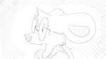 16:9 animal_crossing anthro clothed clothing dialogue_in_description dragonweirdo eyewear female glasses greyscale hair hi_res mammal monochrome mouse murid murine nintendo petri_(animal_crossing) ponytail rodent round_glasses solo wearing_glasses widescreen worried