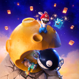 ambiguous_feral ambiguous_gender anthro bent_arm black_body black_facial_hair black_mustache blonde_hair blue_body blue_clothing blue_overalls blue_skin blue_sky buckteeth button_(fastener) celebration chain clothed clothed_anthro clothed_female clothed_male clothing cloud crown dress eyes_closed facial_hair featureless_limbs female feral group hair hair_over_eye hand_on_own_chest happy hat headgear headwear holding_object holding_plushie holding_sparkler lamp lantern larger_ambiguous larger_anthro larger_female larger_male light long_ears long_hair lying male male_anthro meteorite mitten_hands mustache night nose_bubble noseless on_back open_mouth open_smile outside overalls pawpads plushie raised_arms red_clothing red_hat red_headwear red_tongue rock sharp_teeth shirtless_anthro shirtless_male short_legs sitting size_difference sky sleeping smaller_ambiguous smaller_anthro smaller_female smaller_male smile sparkler star starry_sky straight_arms tan_eyelids tan_inner_ear tan_pawpads teal_clothing teal_dress teeth tongue yves_barthez chinese_zodiac lunar_new_year mario_bros mario_plus_rabbids_kingdom_battle nintendo raving_rabbids rayman_(series) ubisoft year_of_the_rabbit aquanox rabbid_mario rabbid_rosalina chain_chomp lagomorph mammal rabbid spark_(mario_plus_rabbids) 1:1 2023 3d_(artwork) adobe_photoshop_(artwork) autodesk_maya_(artwork) chinese_description colored crossover digital_media_(artwork) english_description hi_res lighting official_art shaded