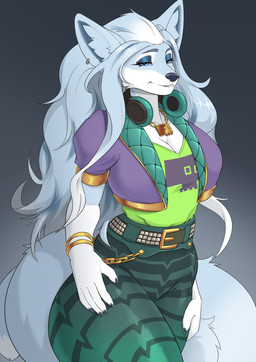 anthro biped bottomwear breasts clothed clothed_anthro clothed_female clothing female fingers front_view fully_clothed fully_clothed_anthro fully_clothed_female fur hair looking_at_viewer smile solo standing tail topwear klempner canid canine fox mammal 2025 absurd_res digital_drawing_(artwork) digital_media_(artwork) hi_res