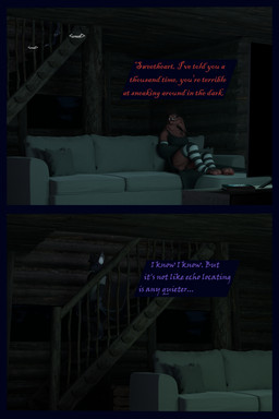 anthro arm_warmers armwear blue_eyes bottomwear clothing dialogue electronics female fur furniture leg_warmers legwear male purple_body purple_fur red_body red_fur robe shirt shorts sofa television topwear flailingfornication bat mammal origin_species 3d_(artwork) absurd_res comic digital_media_(artwork) hi_res mother_(lore) parent_(lore) son_(lore)