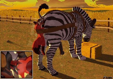 anal animal_genitalia animal_penis anthro anthro_on_feral anthro_rimming_feral anus balls bdsm bestiality bodily_fluids bound butt dripping duo equine_anus equine_genitalia equine_penis erection fence feral field fur genital_fluids genitals hands_tied hanging_by_arms harness hay hay_bale horn male male/male mouth_to_ass musk musk_clouds musky_anus musky_butt oral penis precum precum_drip puffy_anus raised_tail rimming rimming_male sex snout_penetrating straps striped_body striped_fur stripes sunset tack tail tuft conditional_dnp zelkothezeeb mox_(manahallowhound) zelko canid canine equid equine felkin fox horse hybrid mammal zebra